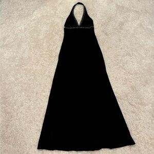 Dave & Johnny Vintage Halter Evening Dress